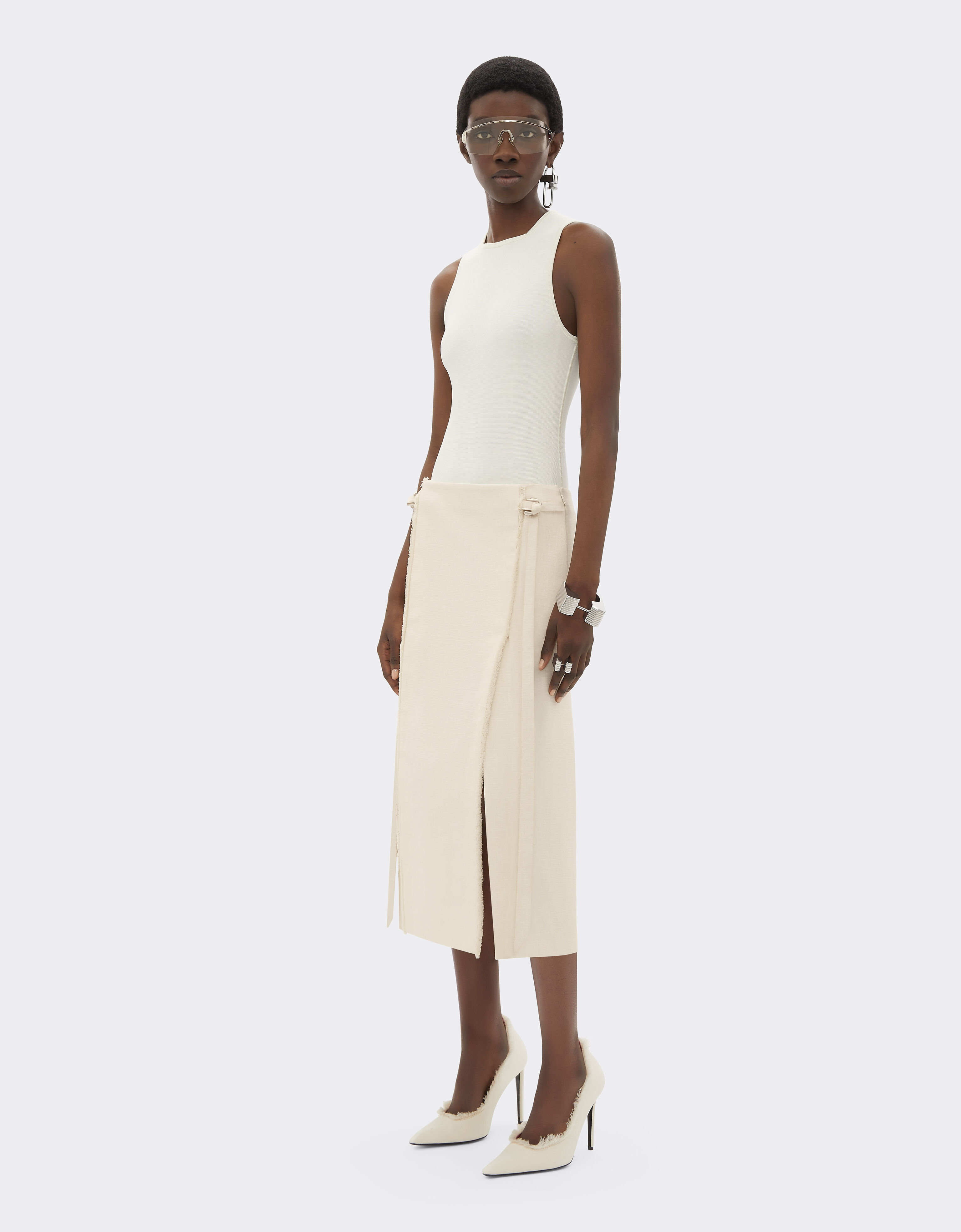 Ferrari 马菲莱棉质半身裙 Avorio 51433f