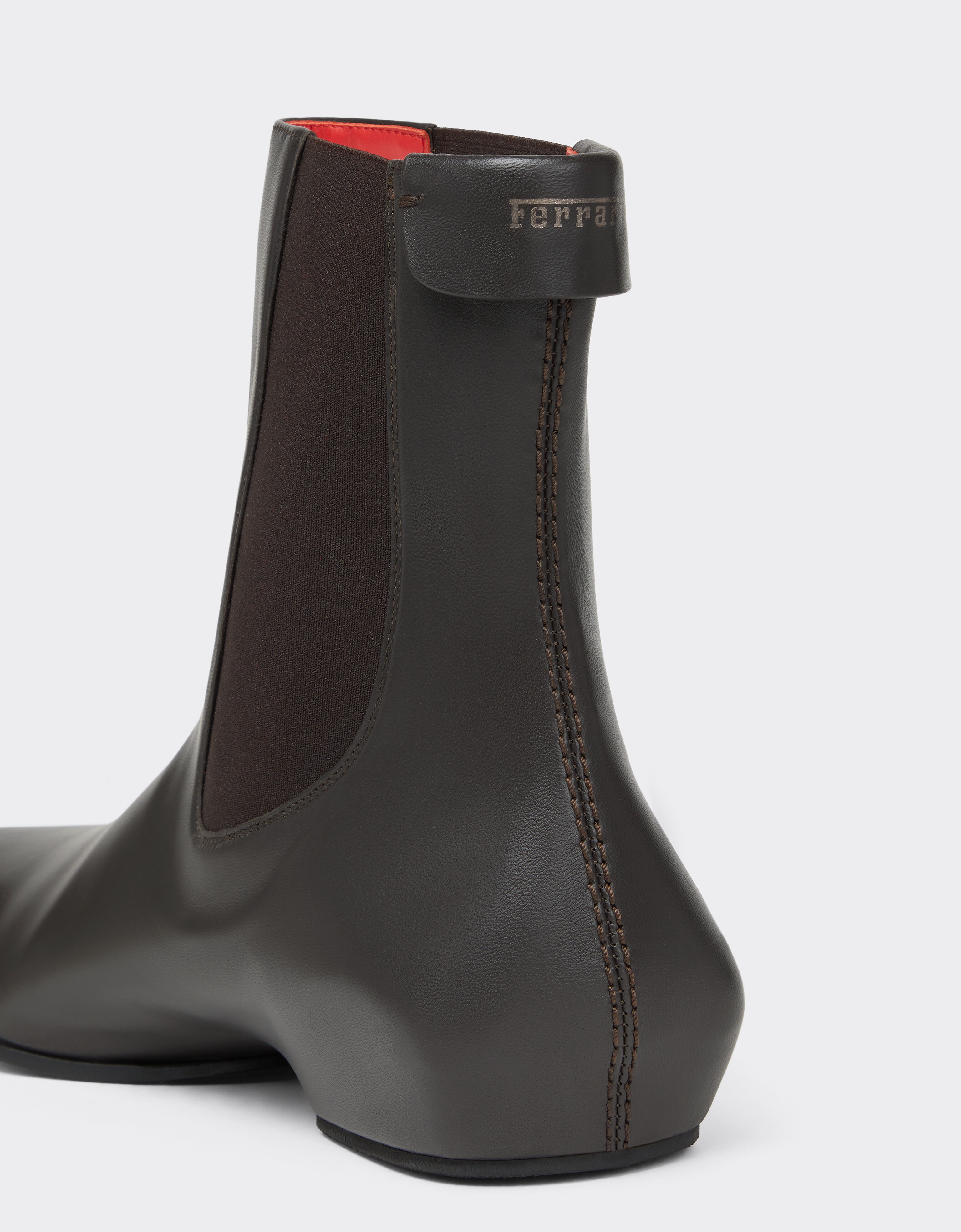 Polished Leather Chelsea Boots Ferrari Polished Leather Chelsea Boots Dark Brown CSMCH0002XL00032f