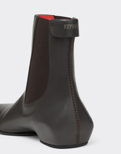 Polished Leather Chelsea Boots Ferrari Polished Leather Chelsea Boots Dark Brown CSMCH0002XL00032f