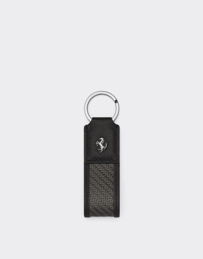 Ferrari Keyring with carbon fibre and Prancing Horse Navy 22075f