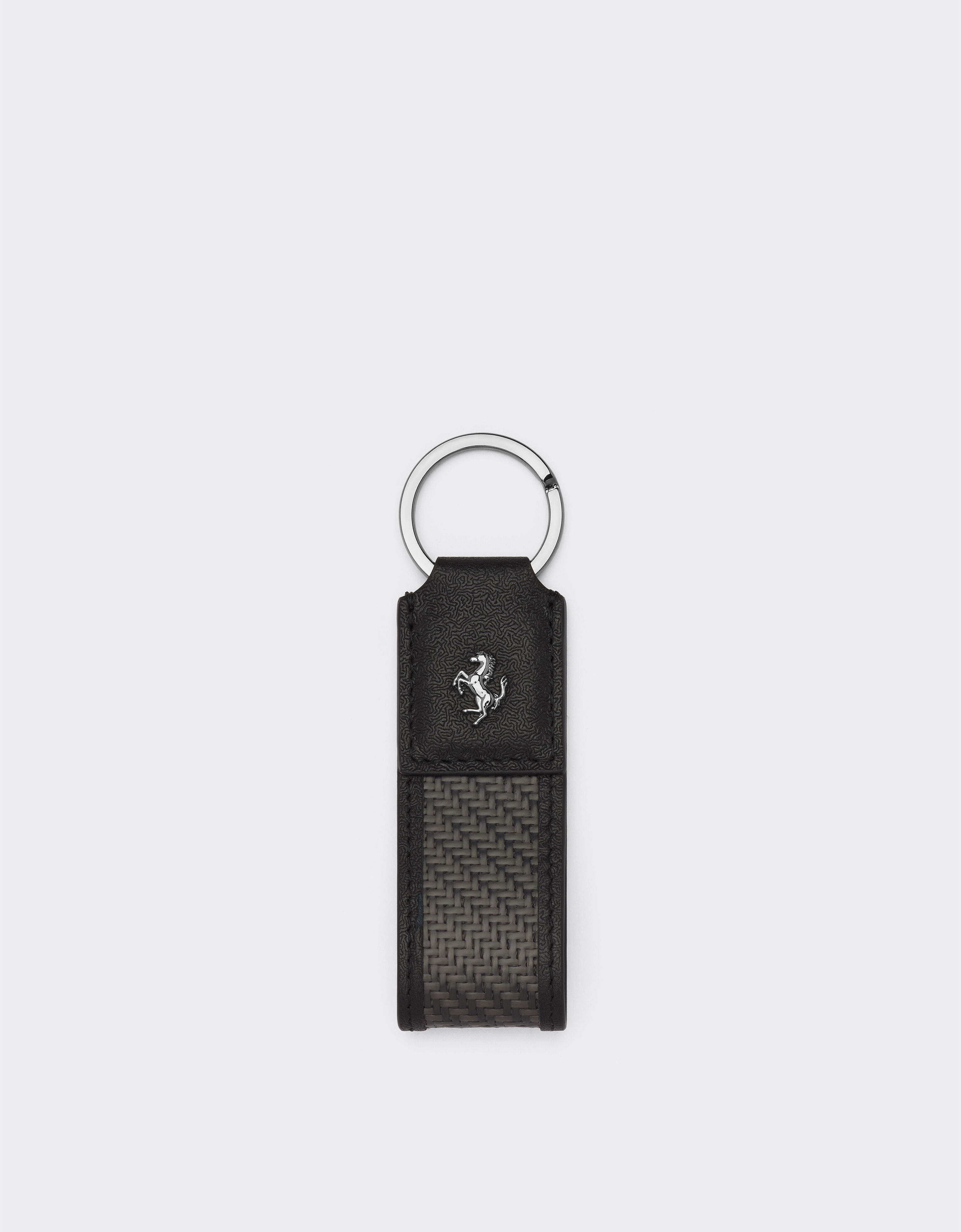 Ferrari Keyring with carbon fibre and Prancing Horse Black 47143f