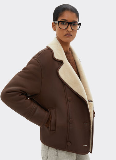 Ferrari Shearling caban 烟草色 20982f