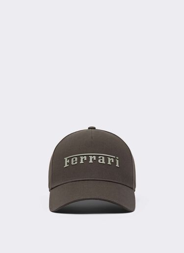 Baseball-Cap aus Baumwolltwill Ferrari Baseball-Cap aus Baumwolltwill Caffè CANCP0007WCO0004f