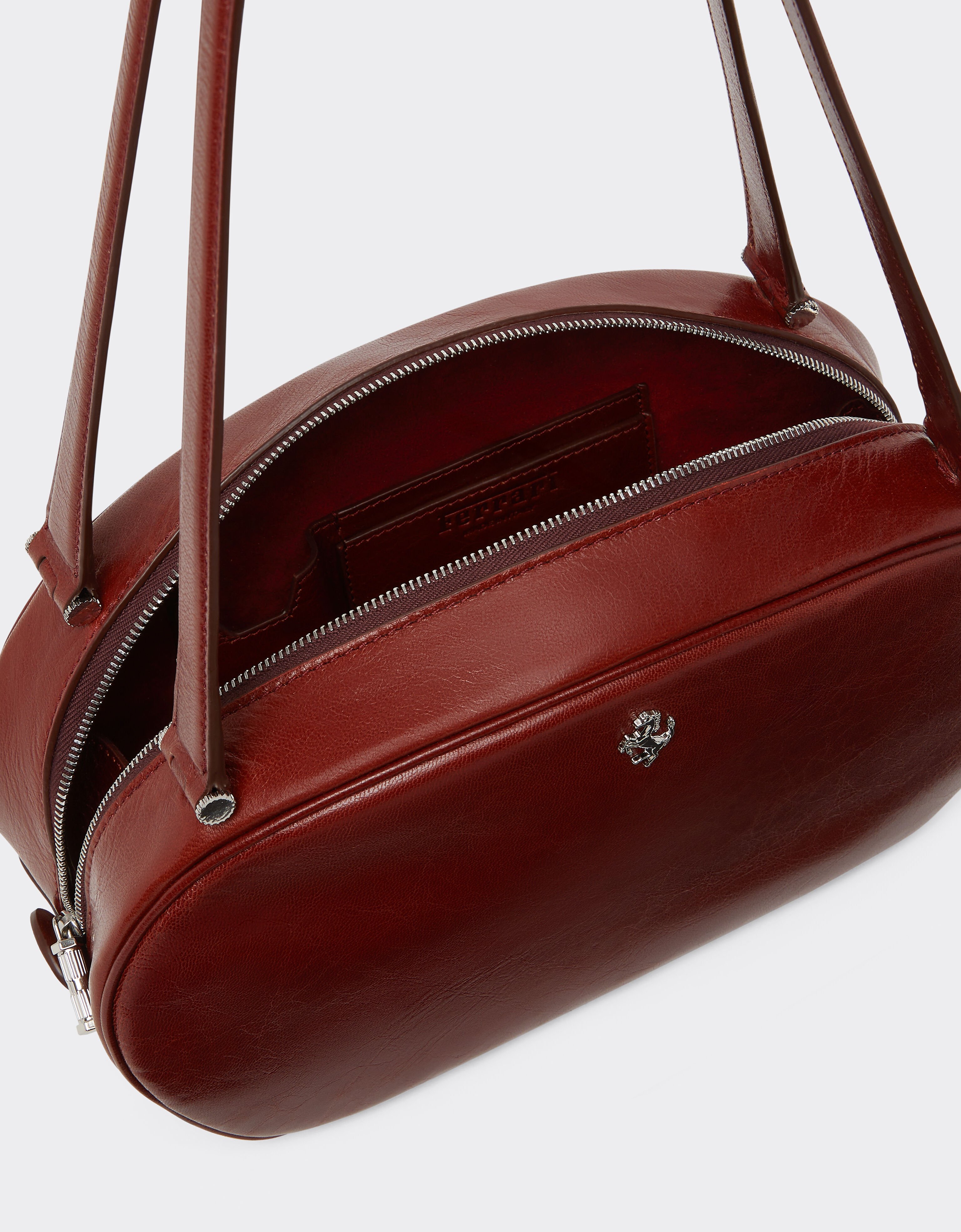 La Ferrari Dino Tote Soft 亮面皮革托特包 Ferrari La Ferrari Dino Tote Soft 亮面皮革托特包 Fired Brick 51325f