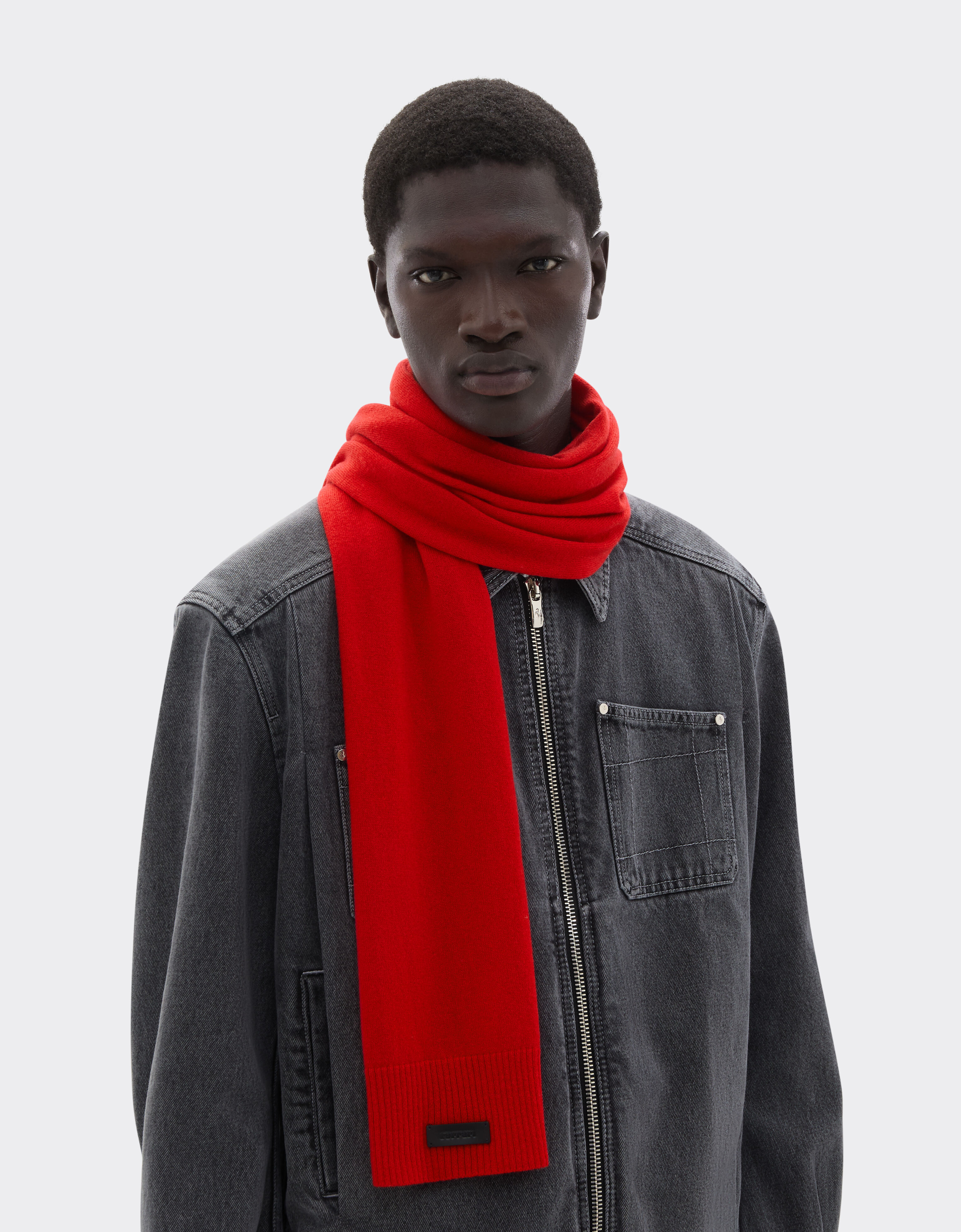 羊毛和羊绒围巾 Ferrari 羊毛和羊绒围巾 Rosso Dino 红色 21732f