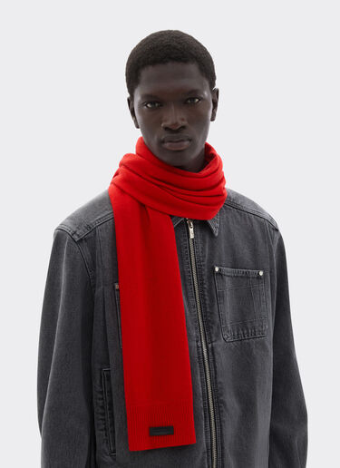 羊毛和羊绒围巾 Ferrari 羊毛和羊绒围巾 Rosso Dino 红色 21732f