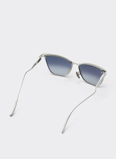 Ferrari Ferrari sunglasses in silvermetal with gray crystal gradient lenses Silver LA0L0f