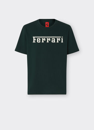 Ferrari 法拉利徽标棉质 T 恤 军绿色 21179f
