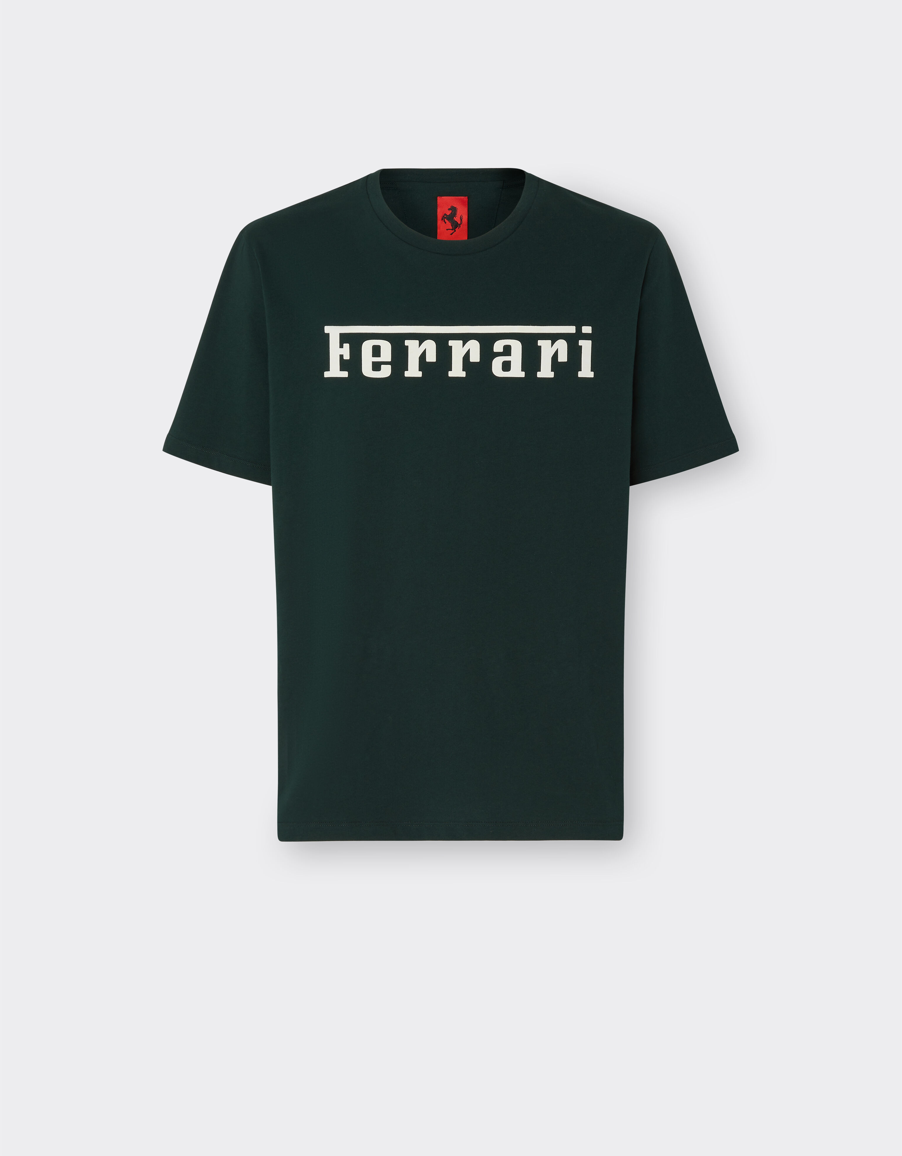 Ferrari 法拉利徽标棉质 T 恤 军绿色 21179f