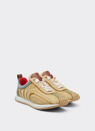 Ferrari 绒面革、纳帕皮革和尼龙训练鞋 Granite Green 50763f