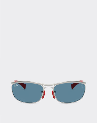 Ray-Ban for Scuderia Ferrari RB3819M 银色金属镜框配偏光蓝色镜片 Ferrari Ray-Ban for Scuderia Ferrari RB3819M 银色金属镜框配偏光蓝色镜片 Silver LA0JPf