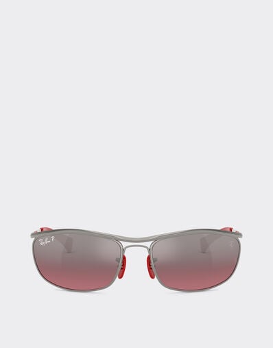 Ferrari Ray-Ban for Scuderia Ferrari RB3819M in gunmetal grey metal with polarised silver gradient burgundy lenses Gunmetal LA0JOf