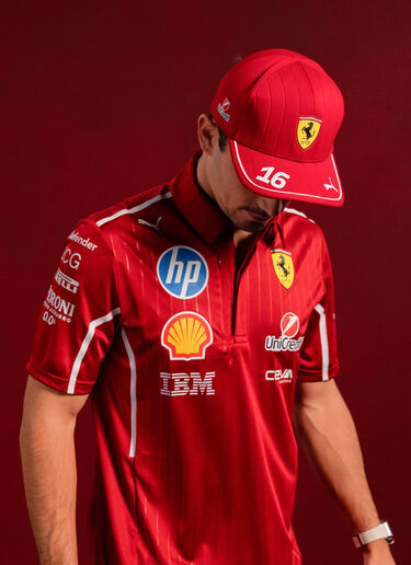 Ferrari Puma 与 Scuderia Ferrari HP 合作款2025 Leclerc 棒球帽 樱桃色 LA00Wf