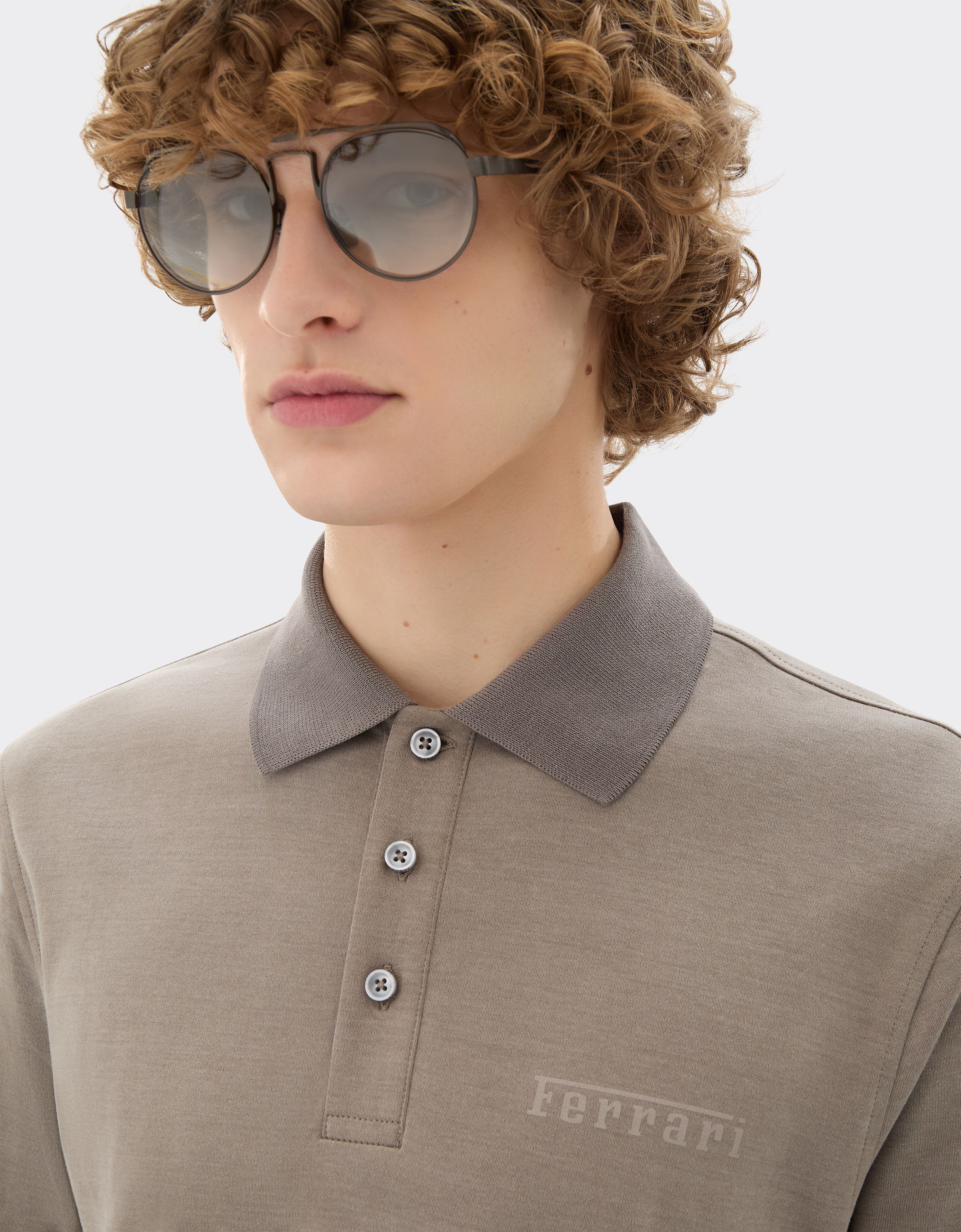 Ferrari 法拉利徽标棉质 Polo 衫 Clay 50994f