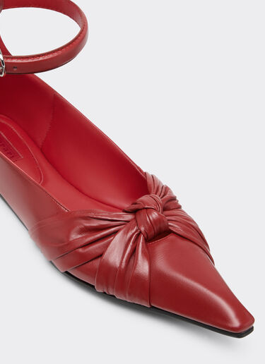 亮泽皮革芭蕾平底鞋 Ferrari 亮泽皮革芭蕾平底鞋 Maison Red 49991f