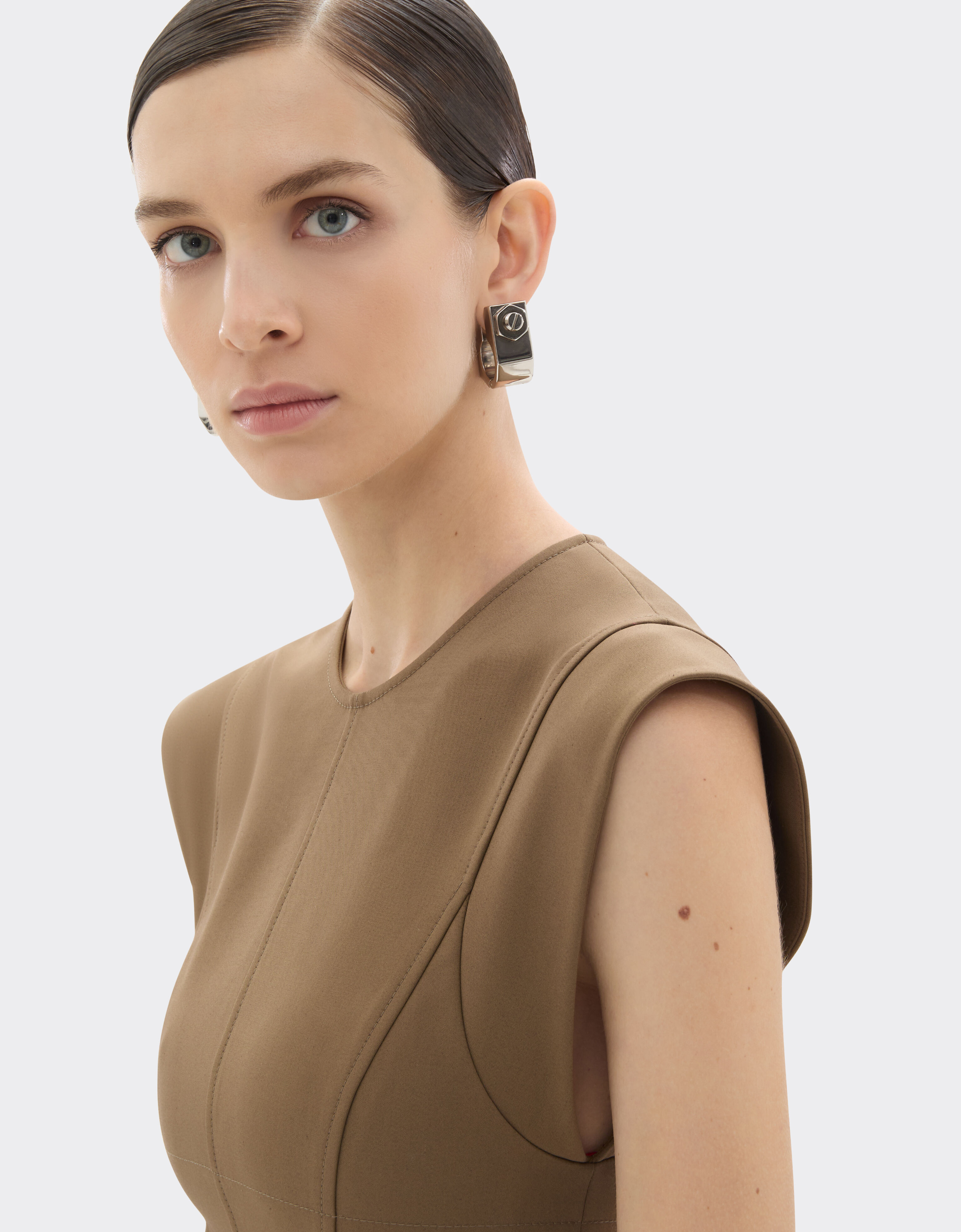 Ferrari 科技棉质连衣裙 Khaki Green 50065f