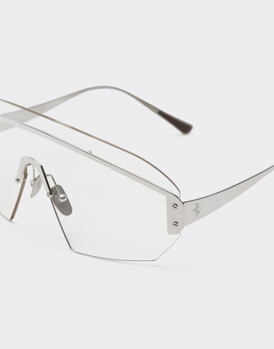 Ferrari Ferrari sunglasses in silver-coloredmetal  with transparent mask Silver LA0LJf