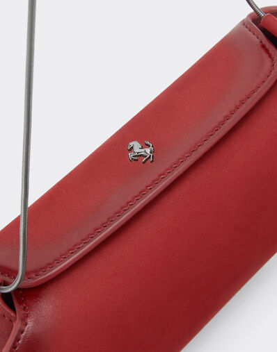 Ferrari Ferrari Dino wallet in shaded nubuck with shoulder strap Maison Red 50396f