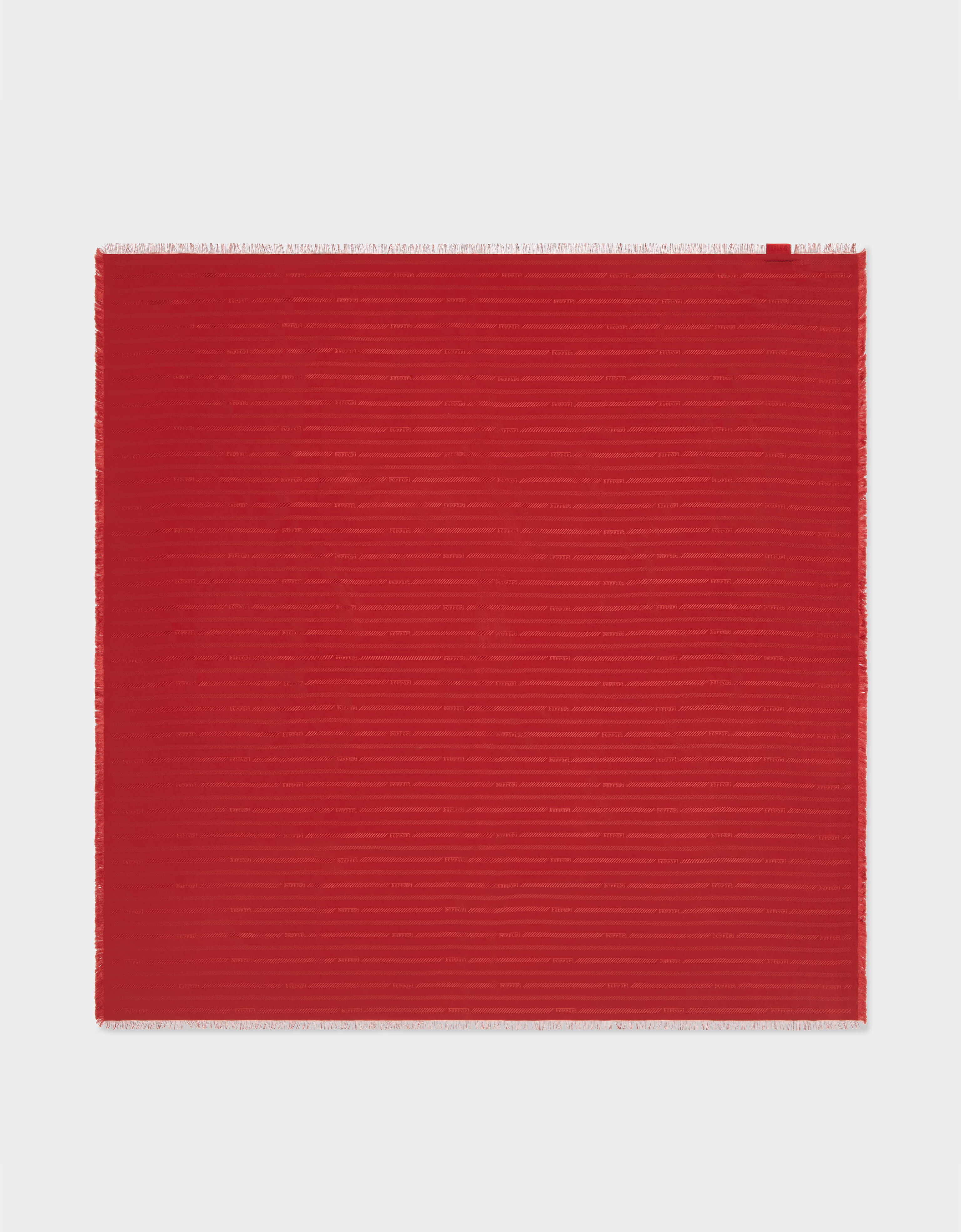 Ferrari Silk scarf with micro Ferrari logo Maison Red 50190f