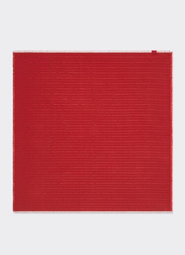 Ferrari Silk scarf with micro Ferrari logo Maison Red 50190f