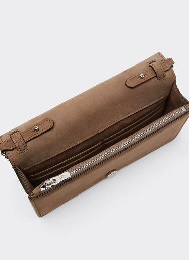 Ferrari GT wallet in shaded nubuck with chain shoulder strap Ferrari Ferrari GT wallet in shaded nubuck with chain shoulder strap Clay 50395f