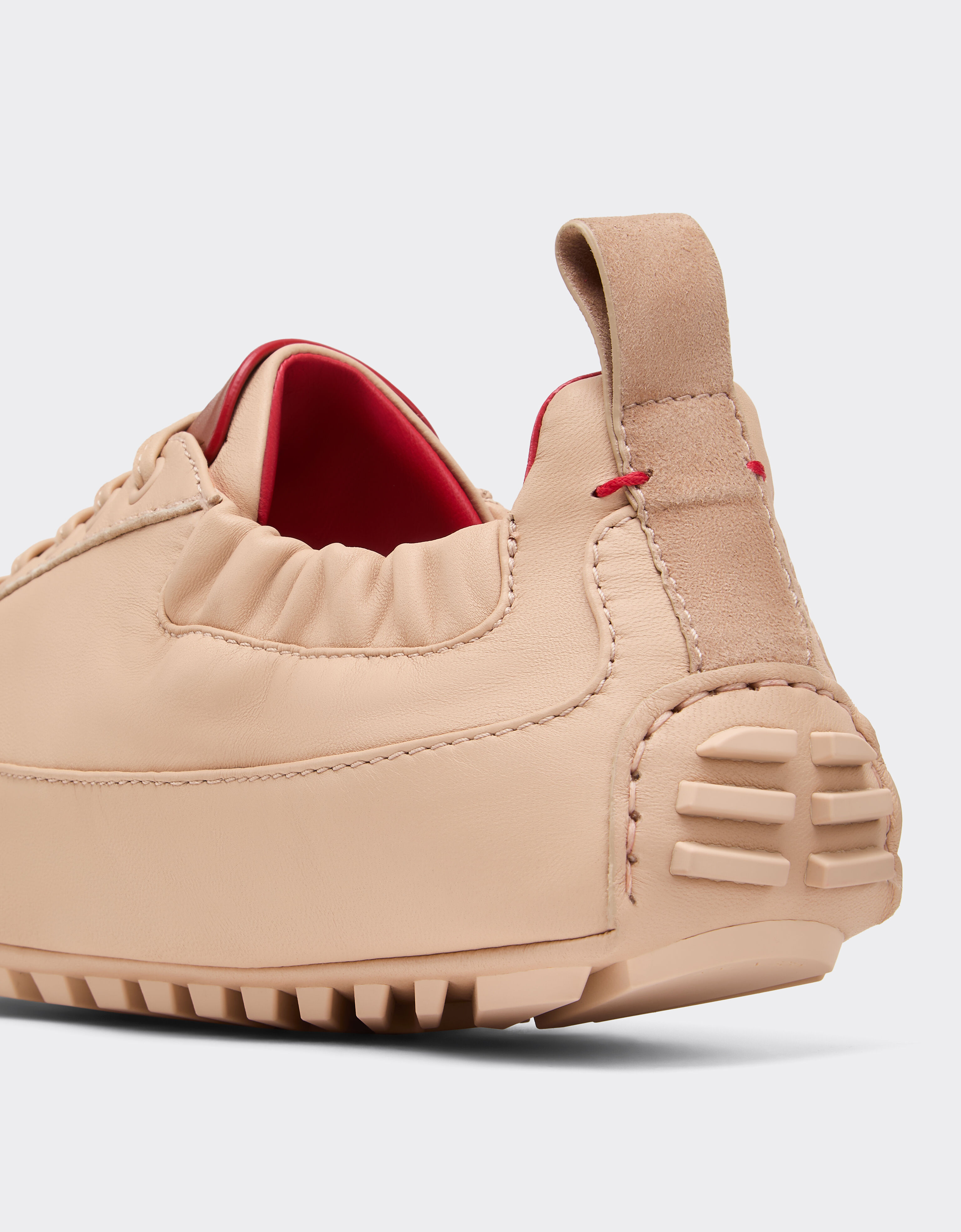 Ferrari Nappa leather and suede sneaker driver Nude 22736f