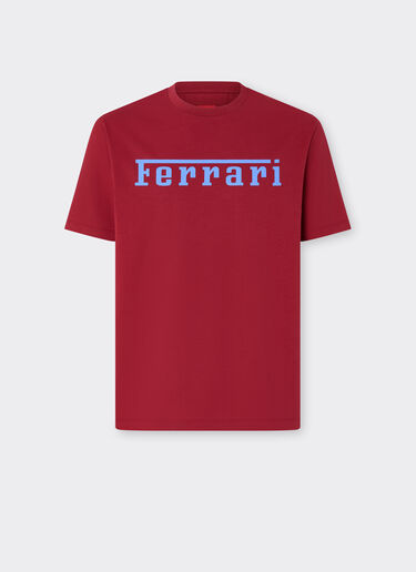 Ferrari Cotton T-shirt with Ferrari logo Rosso Maison 51037f