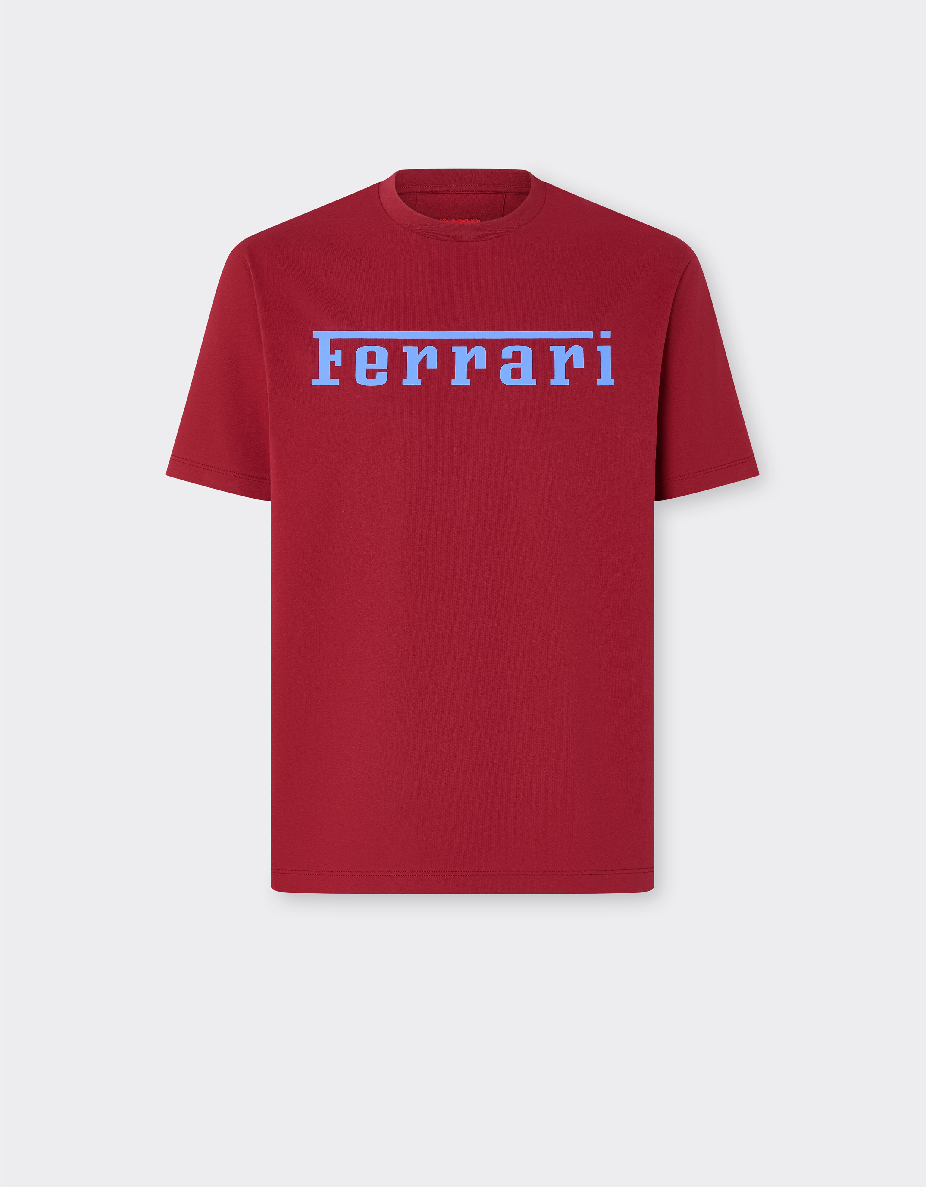 Ferrari Cotton T-shirt with Ferrari logo Rosso Maison 51037f