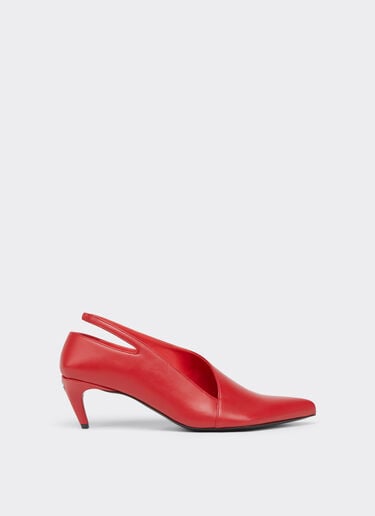 Ferrari Leather Slingback with Side Cut-out Rosso Cardinale CSWSL0006XL00004f