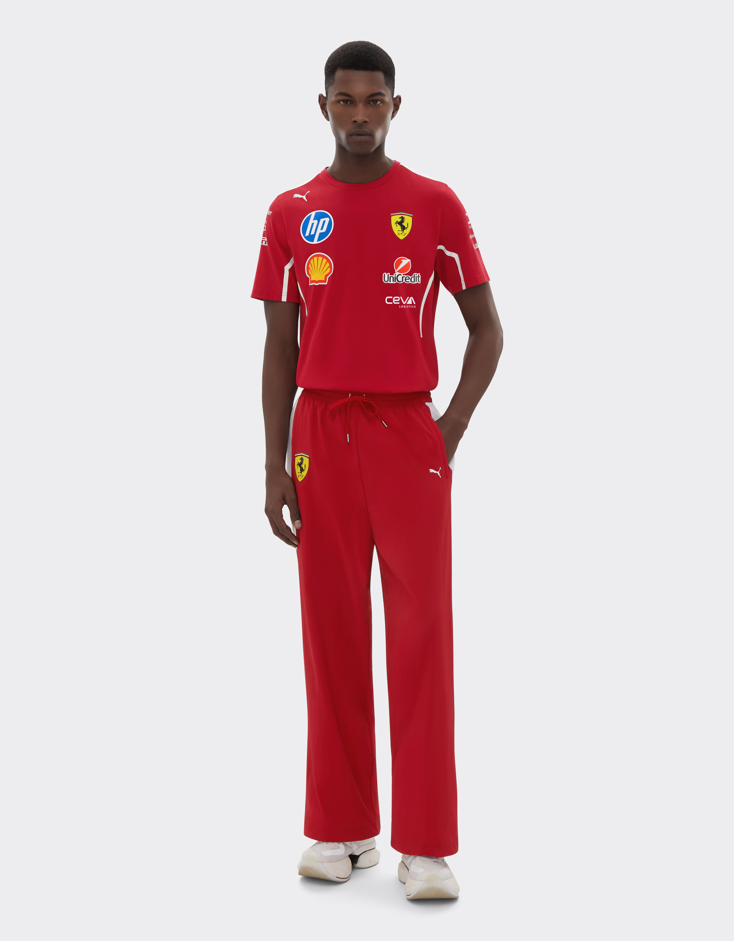 Ferrari Puma 与 Scuderia Ferrari HP 合作款2025车队 T 恤 樱桃色 LA020f