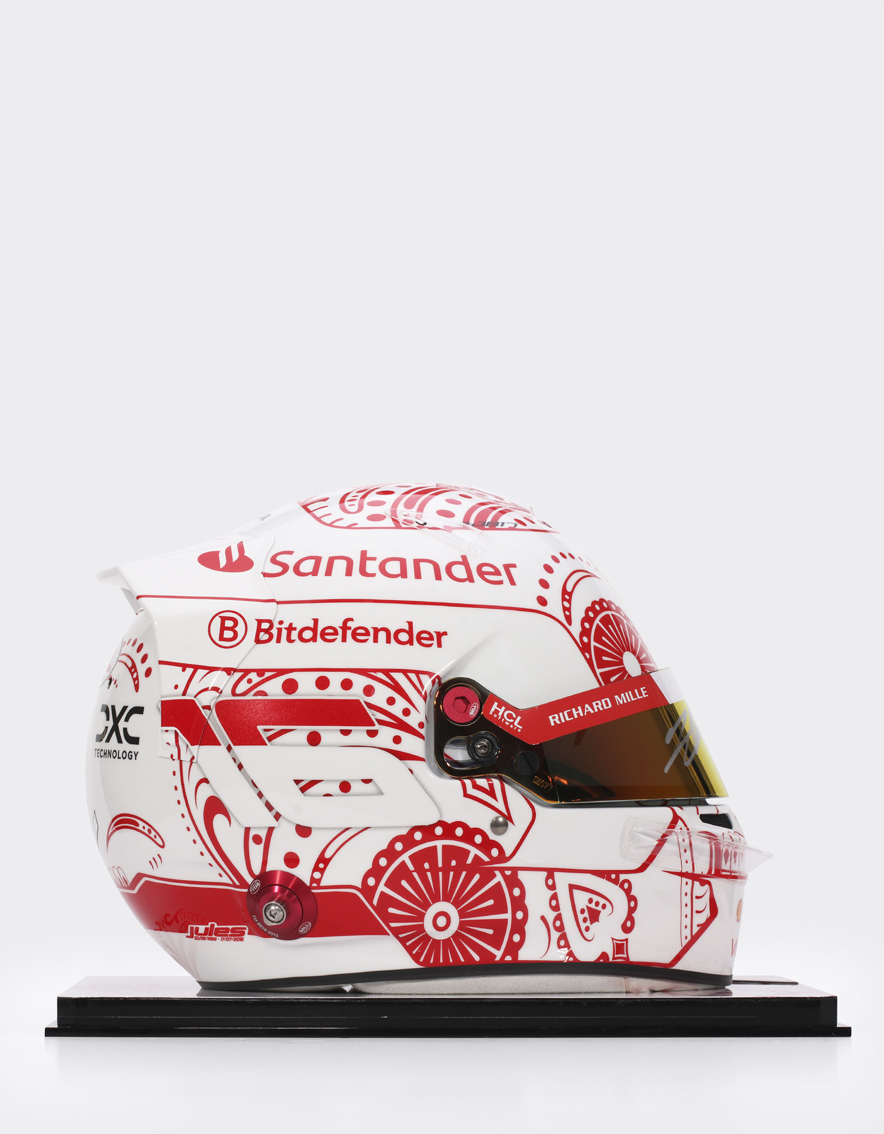 Ferrari 1:1比例 Charles Leclerc 亲笔签名墨西哥2024特别版头盔 赛车红 LA00Hf