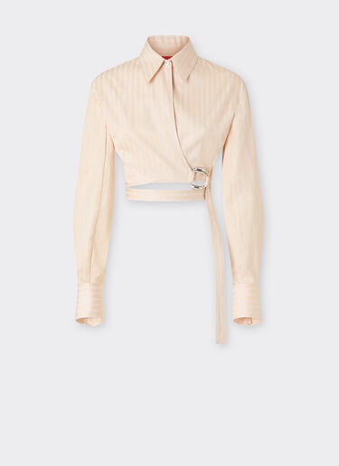 法拉利 Monogram 图案棉质衬衫 Ferrari 法拉利 Monogram 图案棉质衬衫 Powder Pink 50076f