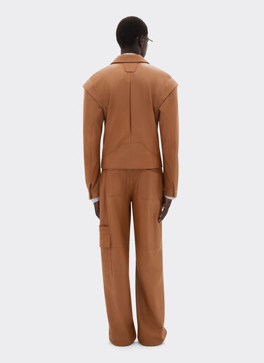 Deer-effect nappa leather cargo pants Ferrari Deer-effect nappa leather cargo pants Cognac 49910f