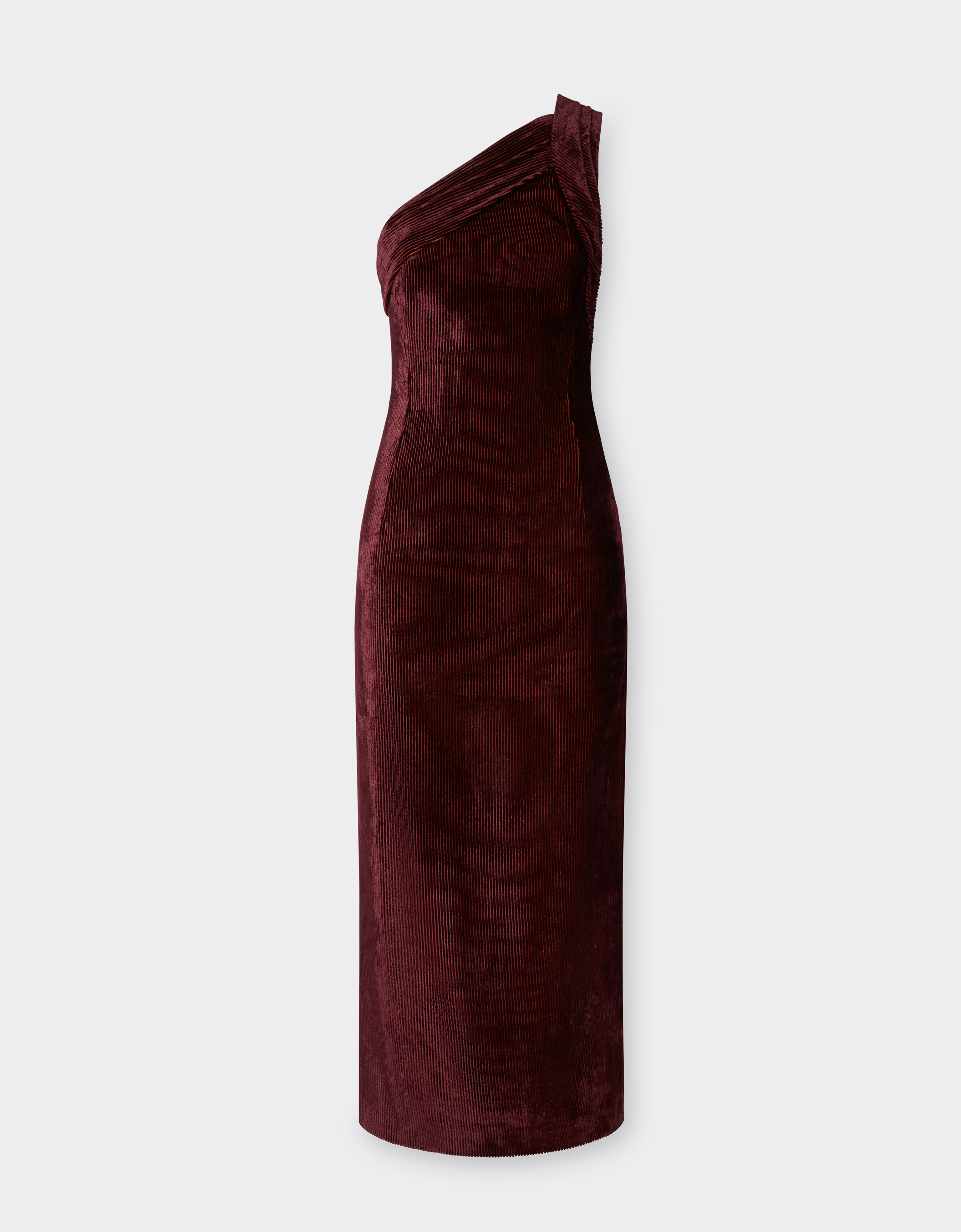 Ferrari Shiny corduroy dress Mahogany 22644f