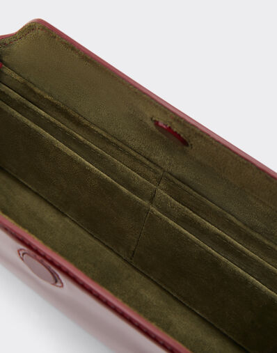 Ferrari Ferrari Dino leather wallet with shoulder strap Cherry 49275f