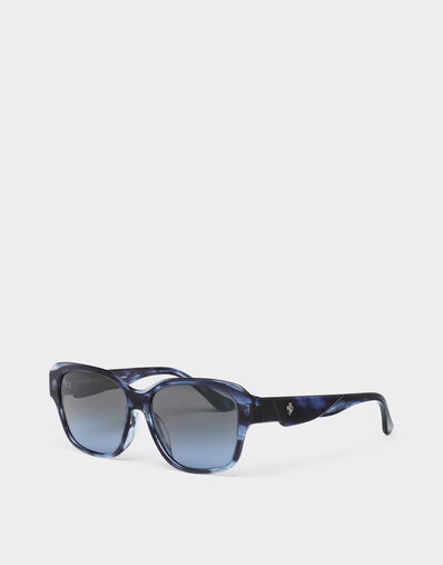 Ferrari sunglasses in striped blue acetate with polarised gradient blue lenses Ferrari Ferrari sunglasses in striped blue acetate with polarised gradient blue lenses Blu Scozia LA031f