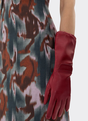 Ferrari Long Nappa leather driving gloves Cherry 22712f