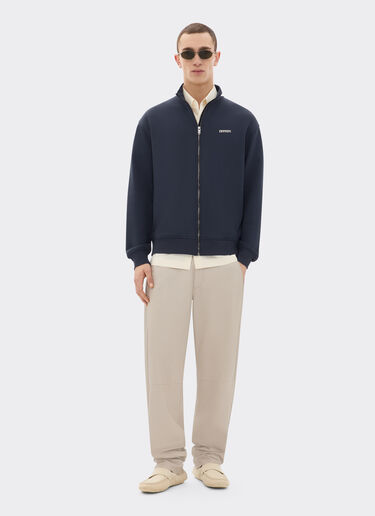 Ferrari 科技织物拉链毛衣 海军蓝 21192f