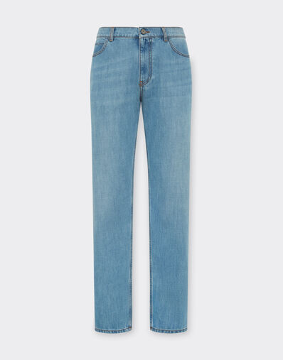 Ferrari Five-pocket denim trousers Light Denim 22190f
