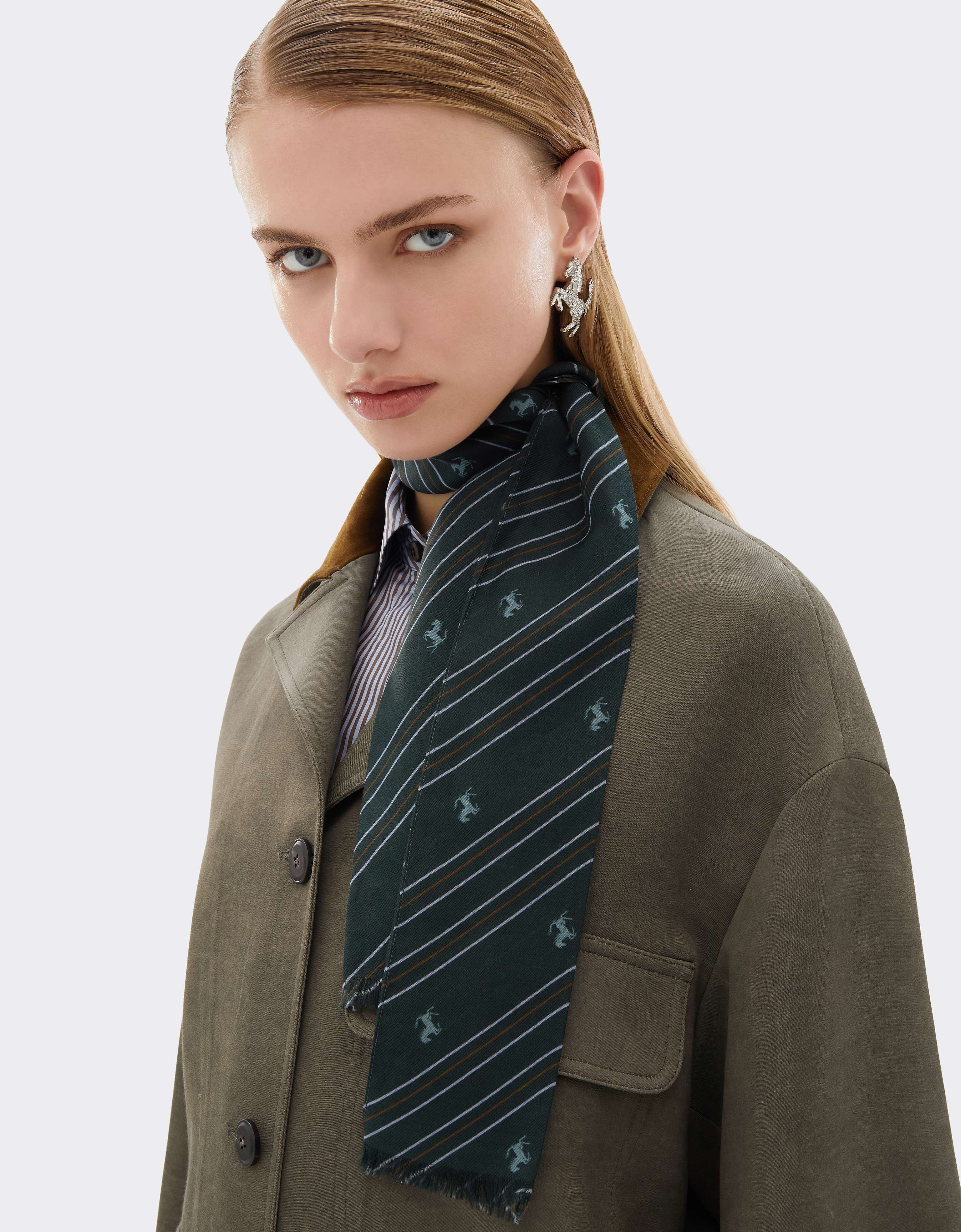 Shelley in Cotton and Silk Twill Ferrari Shelley in Cotton and Silk Twill Grigio Titano CANSC0027WCO0029f