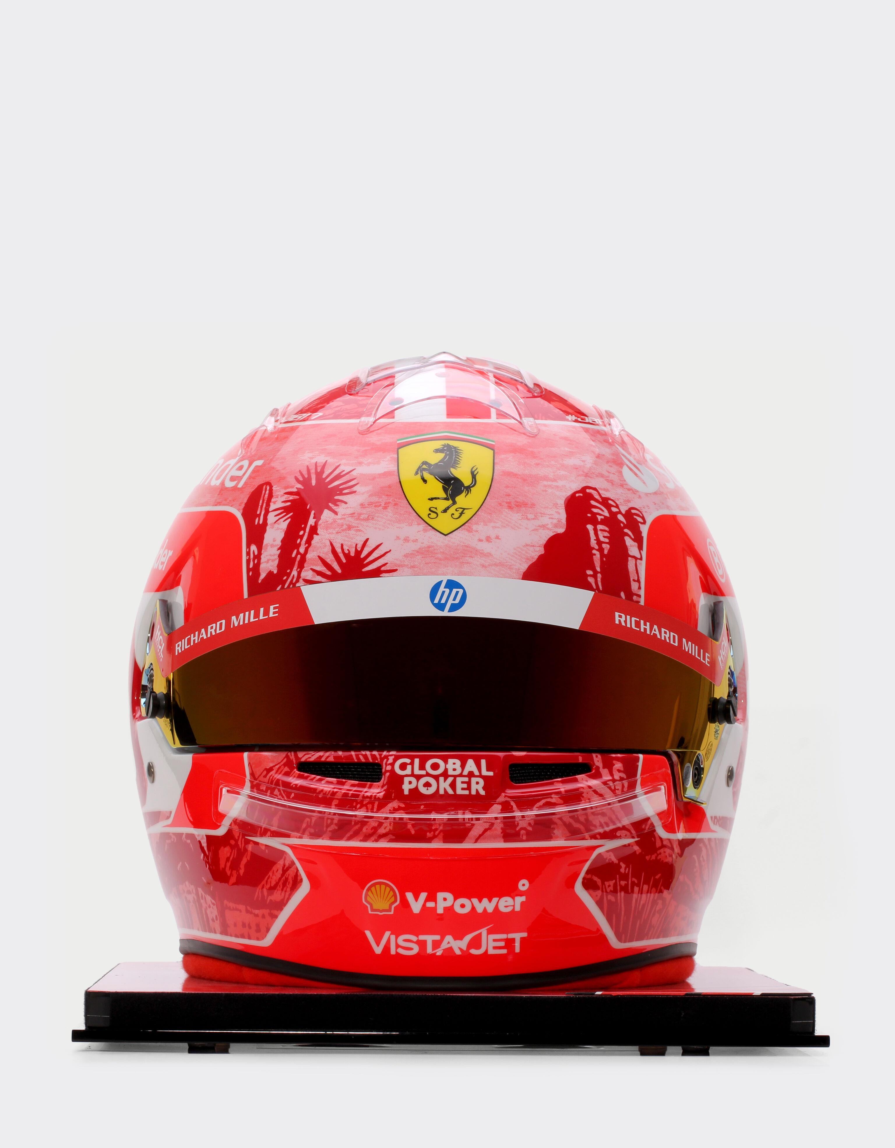 Ferrari 1:1比例 Charles Leclerc 拉斯维加斯2024特别版头盔 多色 F1474f