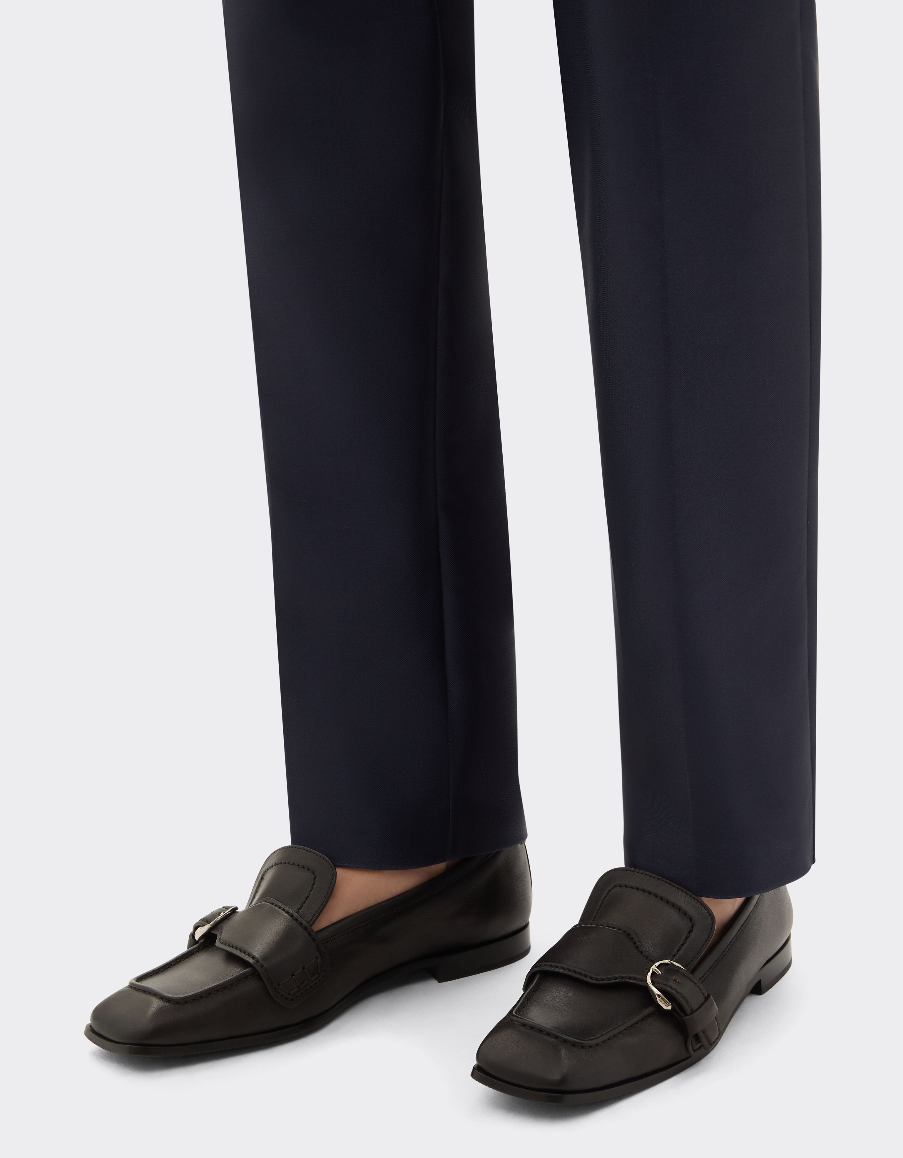 Buffered leather loafers Ferrari Buffered leather loafers Dark brown 49887f