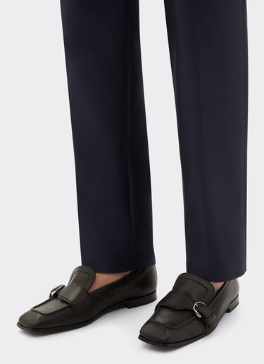 Buffered leather loafers Ferrari Buffered leather loafers Dark brown 49887f