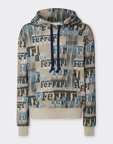 Ferrari 法拉利 Ikat 印花卫衣 米色 22830f