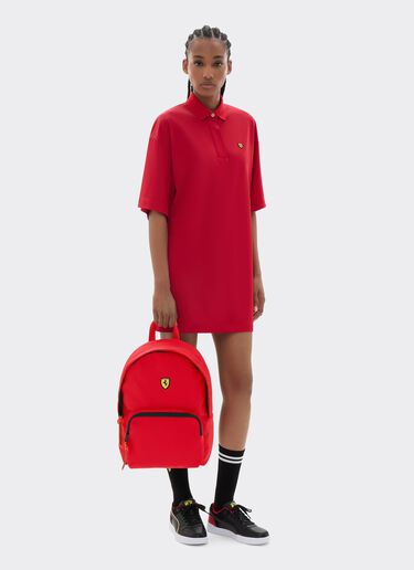 Technical fabric backpack with Ferrari Scudetto Technical fabric backpack with Ferrari Scudetto Rosso SBNBP0002HMM0017f