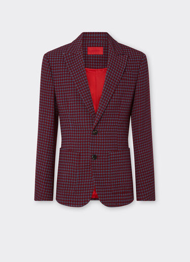 Wool and viscose blazer with Vichy pattern Ferrari Wool and viscose blazer with Vichy pattern Cherry 22597f