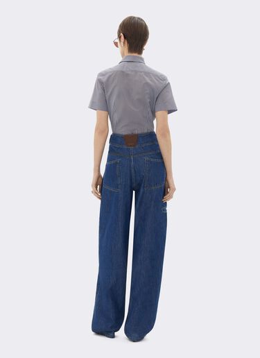 Pantalon large en denim avec détails en Alcantara® Ferrari Pantalon large en denim avec détails en Alcantara® Blu Denim CDWTR0011DCO0014f