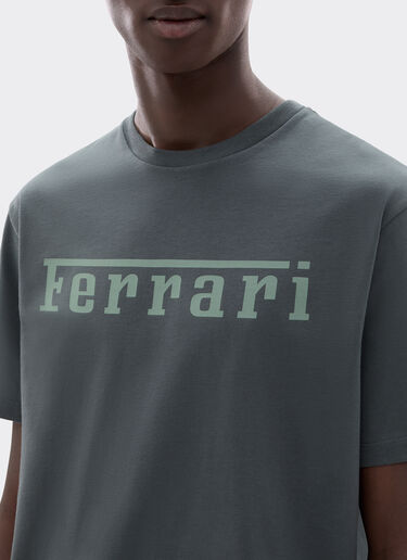 Cotton T-shirt with Ferrari logo Ferrari Cotton T-shirt with Ferrari logo Grigio Titano CJNTH0006JCO0045f