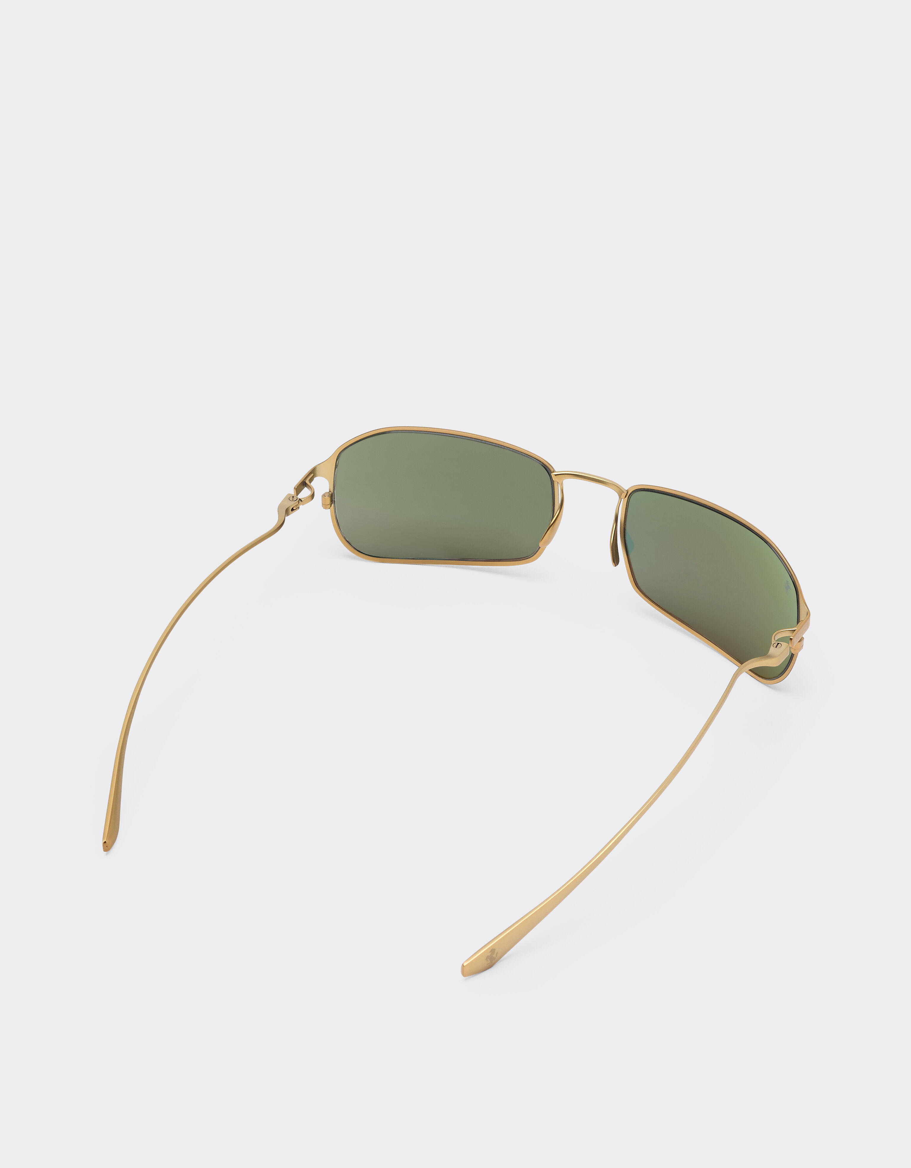 Ferrari Matte gold titanium sunglasses with dark green lenses Oro Satinato LY0SG1264EXT0001f
