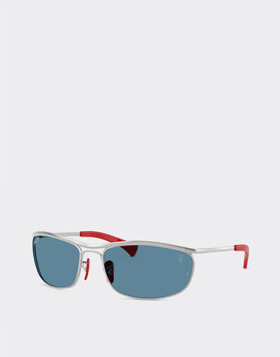 Ferrari Ray-Ban for Scuderia Ferrari RB3819M 银色金属镜框配偏光蓝色镜片 Silver LA0JPf
